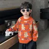 Suéter para niño otoño e invierno 2026 nuevo top casual de dibujos animados para niños ropa de invierno capa base de punto para niños
