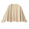 Estilo Coreano Simples Versátil Cor Sólida Lã Cashmere Tricotado Xale Feminino Xale de Ar Condicionado Peça de Roupa Exterior Outono Inverno Novo Quente