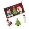 Decoraciones de escritorio con forma de árbol de Navidad, velas aromáticas, juegos de regalo, al por mayor para velas de aromaterapia navideñas transfronterizas