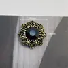 Accesorios de aleación de diamante barroco serie negro oscuro industria pesada retro pasador accesorios para el cabello zapatos con agujero flor material DIY