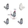 Accesorios para Joyería de Aleación con Goteo de Aceite DIY Colgante de Pájaro Gorrión Colorido Pulsera Llavero Colgante Decorativo W522