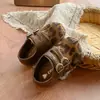 Zapatos Mary Jane Retro de Puntera Dividida Sintética para Niñas, Nuevo Estilo Primavera/Otoño, Zapatos Totalmente Cubiertos de Gamuza Mate Estilo Birkenstock para Bebés Niñas, Zapatos de Cuero