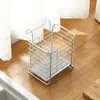 Soporte para palillos de drenaje de hierro forjado tubo para palillos estante para palillos caja para palillos caja de almacenamiento para cucharas de cocina del hogar jaula para palillos