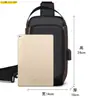 Bolsa para Bicicleta para Hombre con Contraseña Antirrobo Bolsa de Pecho para Hombre Bolsa de Hombro Bolsa Deportiva de Cintura Casual Multifuncional Bandolera