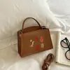 Bolsa Estilo Chino para Hombres y Mujeres Bolso de Mano Piel Suave Retro Chino Juvenil Gran Capacidad Hombro Único Cruzado Bolso de Mujer