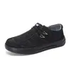 Mocasines de talla grande para hombre, zapatos casuales de lona, zapatos de slip-on para conducir, zapatos casuales unisex, grises y negros