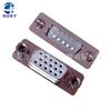 Tipo de grampo VGA cabeça fêmea 1.6 terminal de duas fileiras branco tipo de grampo 1.2 porca rebite frontal conector fêmea DB15P