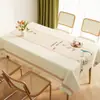 Nova toalha de mesa estilo chinês em pele de cordeiro, à prova d'água e resistente a óleo, fácil de limpar, toque de luxo e alta qualidade, novo modelo 2025 para mesa de centro