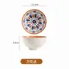 Tigela Doméstica Cor Esmalte Porcelana Mesa Cerâmica Japonesa Tigela de Arroz 2025 Nova Tigela de Arroz de Aparência Elegante Tigela Pequena para Comer