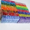 En stock dados acrílicos de cristal de color transparente de 14 mm caja de embalaje nueva dados de colores múltiples colores opcionales