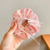 Scrunchie de Alta Qualidade Estilo Coreano para Mulheres, Elástico de Cabelo com Laço de Tecido da Moda, Acessório de Cabelo Corda para Coque Doce e Fofo
