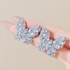 Brincos Retro Franceses Borboleta Super Brilhantes Moda Simples Leve Luxo Exquisitos Personalidade Elegantes para Mulheres