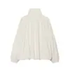 Moda feminina transfronteiriça 2026 estilo europeu e americano casual com bolso solta oversized gola alta jaqueta E490766