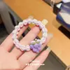 Set de Cintas para el Cabello Flor de Encaje Uva Morada ins Girly Dulce Anillo de Salchicha Alto Valor Cuerda para el Cabello Linda Accesorios para el Cabello