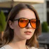 Moda Estilo Coreano 2026 Nuevas Gafas de Sol de Marco Grande, Estilo Callejero Personalizado Versátiles Gafas con Protección UV para Mujer, Gafas de Moda