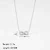 Nuevo colgante de collar digital de 8 palabras con incrustaciones de diamantes, diseño de personalidad creativa, sentido avanzado, exquisita moda, cadena de clavícula que combina con todo.