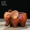 Maceta de cerámica, estilo europeo vintage de arcilla roja, para mesa de balcón, plantas suculentas, árbol de la fortuna, bonsái, decoración floral interior creativa