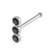 Piercing de nariz com strass multiestilo transfronteiriço aço inoxidável soldagem esfera de aço argola de nariz 20g flor em S haste curva L piercing de nariz