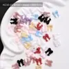 Acessórios para Nail Art de Laço Celebridade da Internet Resina Laços Coloridos Mistos Decorações de Unha Simples e Fofas Usáveis