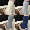 Calcetines Florales para Mujer, Cálidos para Otoño e Invierno, Algodón Puro, Lana Blanca, Calcetines de Media Caña, Calcetines Largos de Encaje Japonés, Calcetines Holgados de Invierno