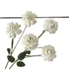 Flores de rosa artificiales de nuevo estilo, tipo flip-flap con borde rizado, para decoración de habitaciones de boda, arreglos de lugares de boda, paisajismo de centros comerciales y decoraciones de escaparates