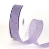 Cinta de dar forma tipo arpillera con borde de alambre de color cruzado Nudo de lazo para empaque de caja de regalo de Navidad Accesorios decorativos hechos a mano