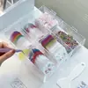 Caja de almacenamiento GOKA pegatina Tarjeta de Chuck portatarjetas Barra para objetos pequeños Caja organizadora Compartimento para estante de almacenamiento de cuenta manual de batata pequeña