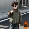 Chaqueta de Trabajo con Cuello Alto de Terciopelo para Niños Otoño e Invierno 2026 Nueva Elegante Ropa de Algodón Gruesa Acolchada Cálida para Bebé