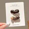 Pinza de Pelo de Lana con Forma de Corazón y Flor Estilo Coreano para Mujeres Adultas Flequillos Pinzas Laterales Accesorios para el Cabello Otoño Invierno Sensación de Alta Gama Pinzas para Cabello Rebelde