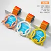 Medalla Metálica de Arena Líquida de Nuevo Estilo para Conmemoración del Día de Deportes Escolares de Otoño, Placa para Competición de Esquí, Premio de Honor para Eventos de Caminata