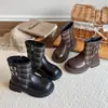 Botas para niña, nueva colección otoño 2026, botines estilo Martin para niños, botines de piel estilo princesa británica, botines de moda estilo coreano para niñas pequeñas