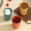 Taza de café rayada de paja de trigo para el hogar, taza de enjuague bucal para pareja, taza para beber leche y cereales en el desayuno para estudiantes