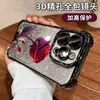 Funda de rosa roja adecuada para iPhone 17 Pro Max, funda de teléfono Apple, 15 anticaídas en las cuatro esquinas, 16 de dibujos animados, 14 de silicona, 13 para mujeres