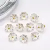 Novo Estilo Chinês Flor de Lótus de Vidro Base Grampo de Cabelo Hanfu Pulseira Colar Contas Feito à Mão DIY Pingente Acessórios