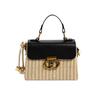 Bolsa Pequena Retrô para Mulheres, Bolsa de Palha Colorida Contrastante da Moda, Bolsa Feminina, Bolsa de Mão, Bolsa Transversal Simples de Grande Capacidade, Bolsa para o Dia a Dia