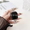 Para Apple Apple Watch Ultra Correa de Reloj iwatch Generación S9 Anillo de Corazón de Metal Cadena de Reloj de Diamantes
