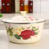 Bacia de bolo bacia de esmalte caixa bacia de bolo de cavalo bacia de porcelana de banha à moda antiga bacia de sopa de esmalte bacia de porcelana à moda antiga bacia de cobertura de bolo nostálgica