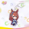 Llavero Colgante de Acrílico Cross-Border Uma Musume Pretty Derby Colgante de Mercancía de Anime para Mochila de Estudiante