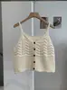 Camisola chaleco de ganchillo calado con cuello en V KEKEZOON para mujer, para llevar en capas con cárdigan de color liso, top de moda 8939