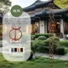Corrente de Chuva Villa Roxa, Corrente de Chuva para Beirais Estilo Japonês, Corrente de Drenagem, Corrente Guiadora de Água para Pátio, Canalizador de Água para Calha, Corrente de Chuva de Liga de Alumínio