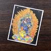 Gran cielo negro pintado a mano dorado Thangka pintura núcleo Zakilam Dios negro de la riqueza Pintura del dios amarillo de la riqueza Thangka pintura núcleo lienzo especial