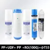 Elemento filtrante de 10 pulgadas para purificador de agua de cinco etapas con boca plana universal DIY, compatible con múltiples marcas de purificadores de agua de 10 pulgadas y sistemas de ósmosis inversa