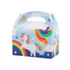 Nueva caja de dulces de una pieza caja de galletas estilo europeo caja portátil de unicornio azul caja de mano embalaje caja de papel
