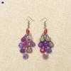 Pendientes especiales de línea colorida de estilo étnico de pavo real para mujer, con diamantes de imitación, retro, personalidad, combinables con todo, pendientes de gota de agua, pendientes de viaje de Yunnan