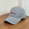 Gorra de Béisbol Suave de Algodón Lavado con Estampado de Letras Simple Estilo Coreano para Mujer, Versión Delgada para Primavera y Verano, Gorra Unisex para Estudiantes con Visera Curva y Pico de Pato