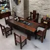 Mesa de Té de Madera Maciza, Tetera, Mesa de Té de Oficina Estilo Chino Nuevo Madera de Barco Viejo, Sala de Estar, Combinación de Mesa de Té y Sillas para el Hogar