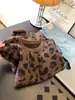 Suéter de Punto de Manga Larga con Cuello Redondo Estampado de Leopardo para Mujer, Nuevo Diseño 2025, Top para Conjunto de Principios de Otoño de Nicho