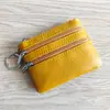 Explosiones Europeas y Americanas Billetera de Monedas de Cuero Genuino para Dama Bolso con Cremallera para Llaves de Casa Bolso Multifuncional para Tarjetas Monedas Monedas Monedas Bolso al por Mayor