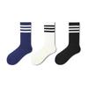 Calcetines Zhuji talla grande Tres Rayas Hombre y Mujer Pareja Calcetines de Media Caña Absorbentes de Sudor Apestosos Ins Estilo Universitario Moderno Calcetines Deportivos