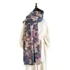 Bufanda Nueva de Imitación Cachemir para Mujer Otoño e Invierno, Bufanda de Moda Floral Retro de Invierno, Chal de Doble Uso para Aire Acondicionado, Calentador de Cuello para Estudiantes
